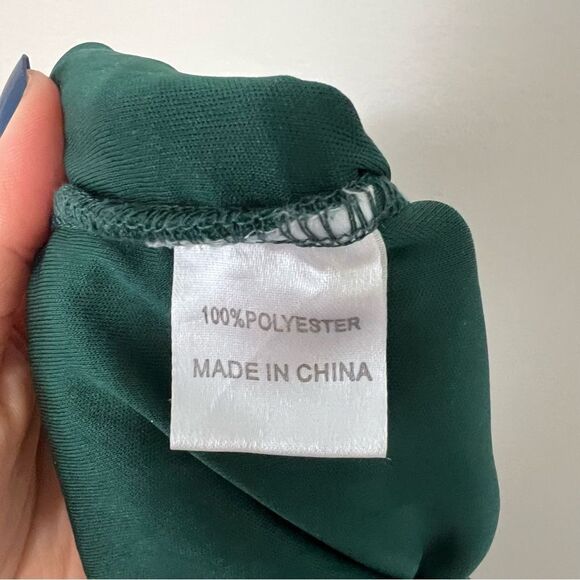 HELLO MOLLY PARTY IT UP One Shoulder Bodycon Mesh Mini DRESS in GREEN Size 6 - Picture 11 of 12